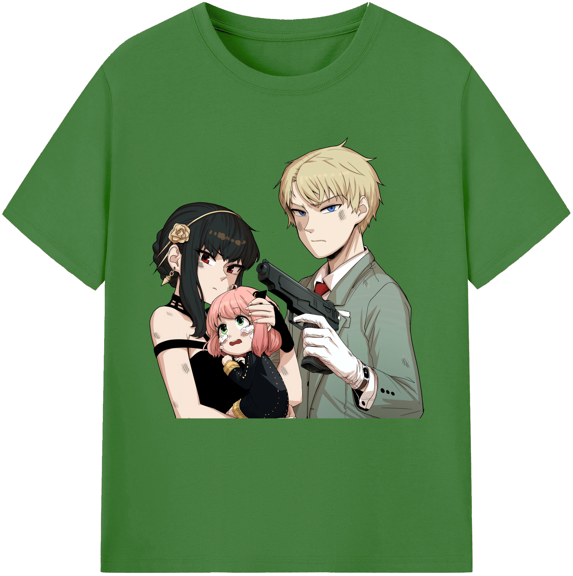 （画像用） SPY×FAMILY间谍家家酒 レディースカジュアルプリントTシャツ（綿100％）